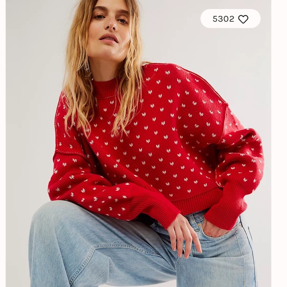 Free people Easy Street heart Patterned Crop - Picture 2 of 8